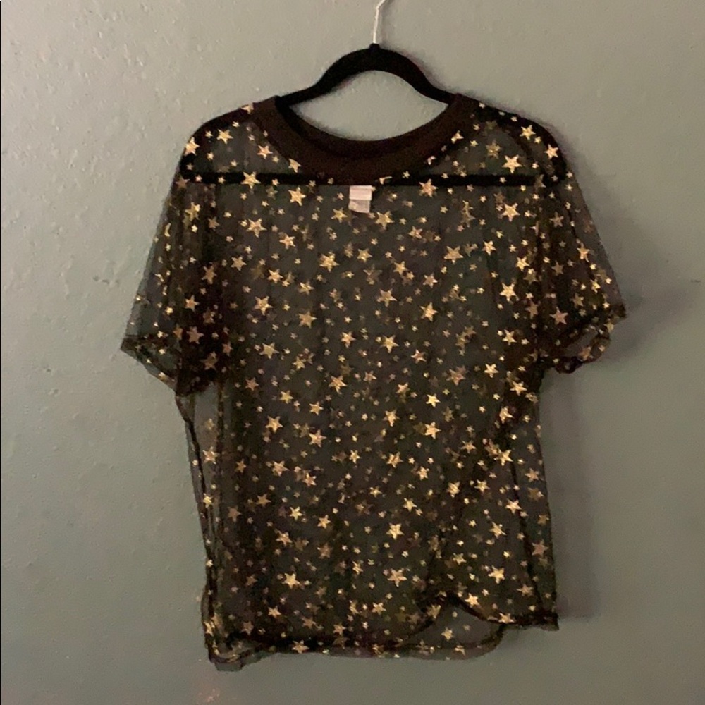 Iheartraves mesh star shirt